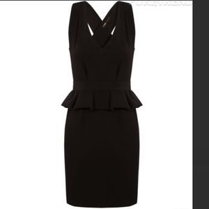 Maje Robe Structured Peplum Dress - little black dress